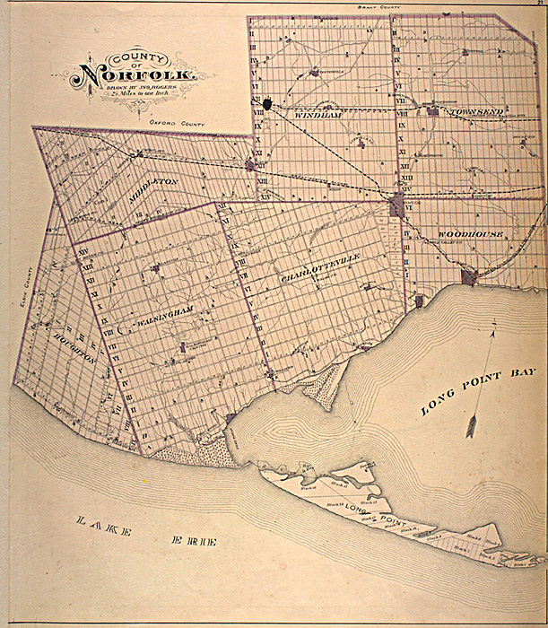 Map of Norfolk County