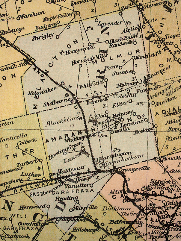 Map of Dufferin County