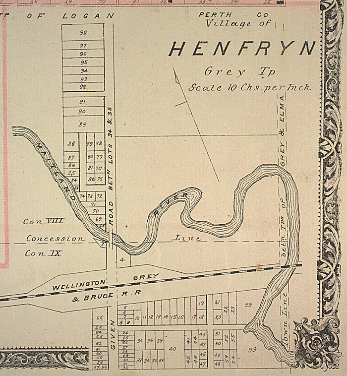 Map of Henfryn Town