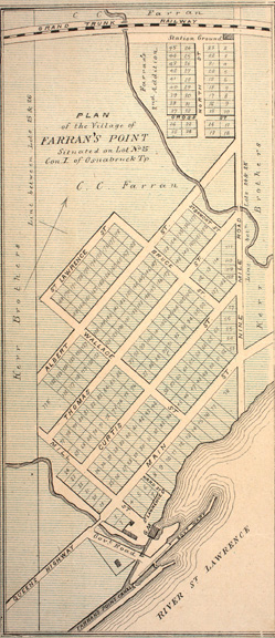 Map of Farran's Point Town