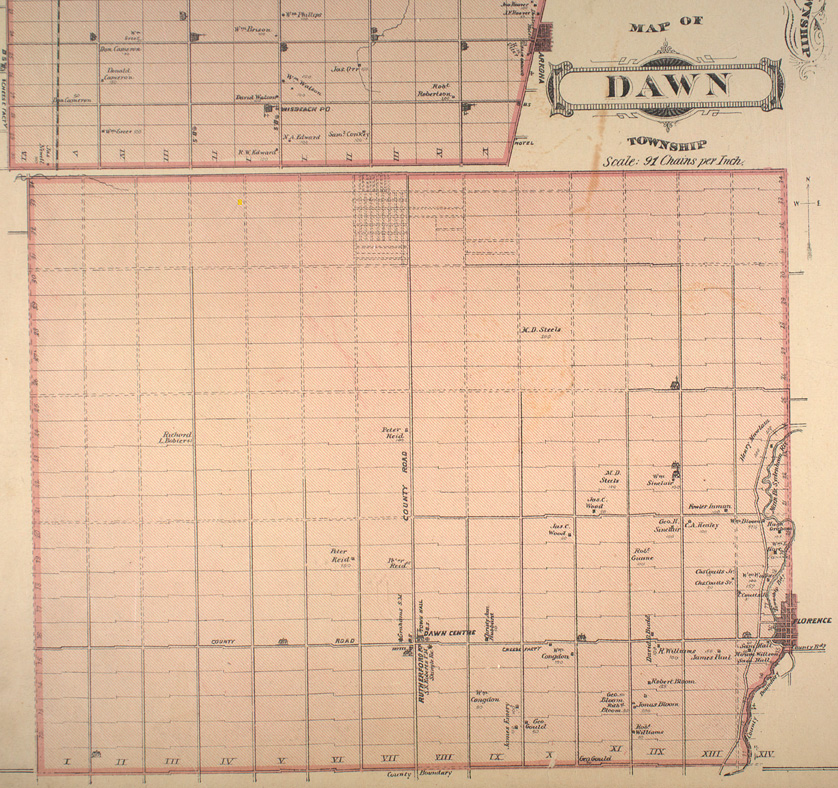 Map of Dawn Township