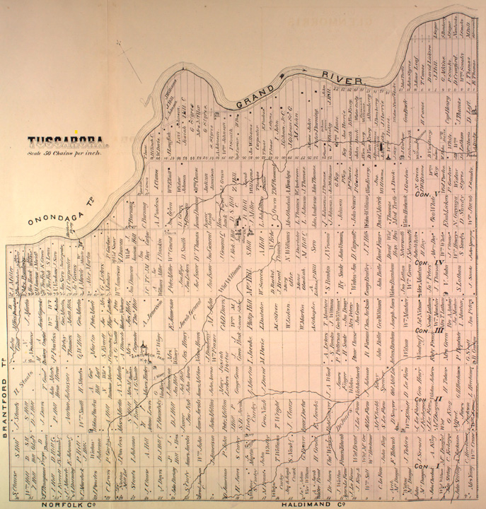 Map of Tuscarora Township