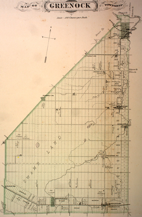 Map of Greenock Township