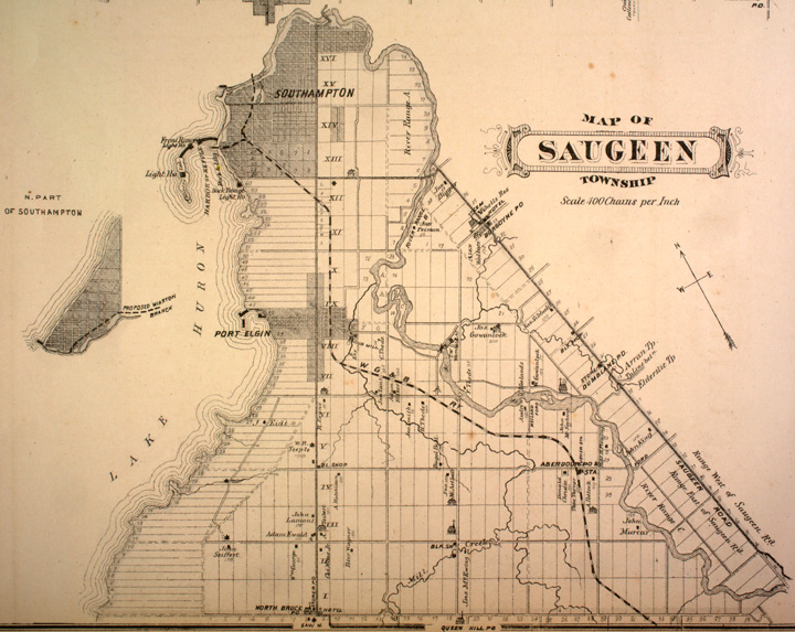 Map of Saugeen Township