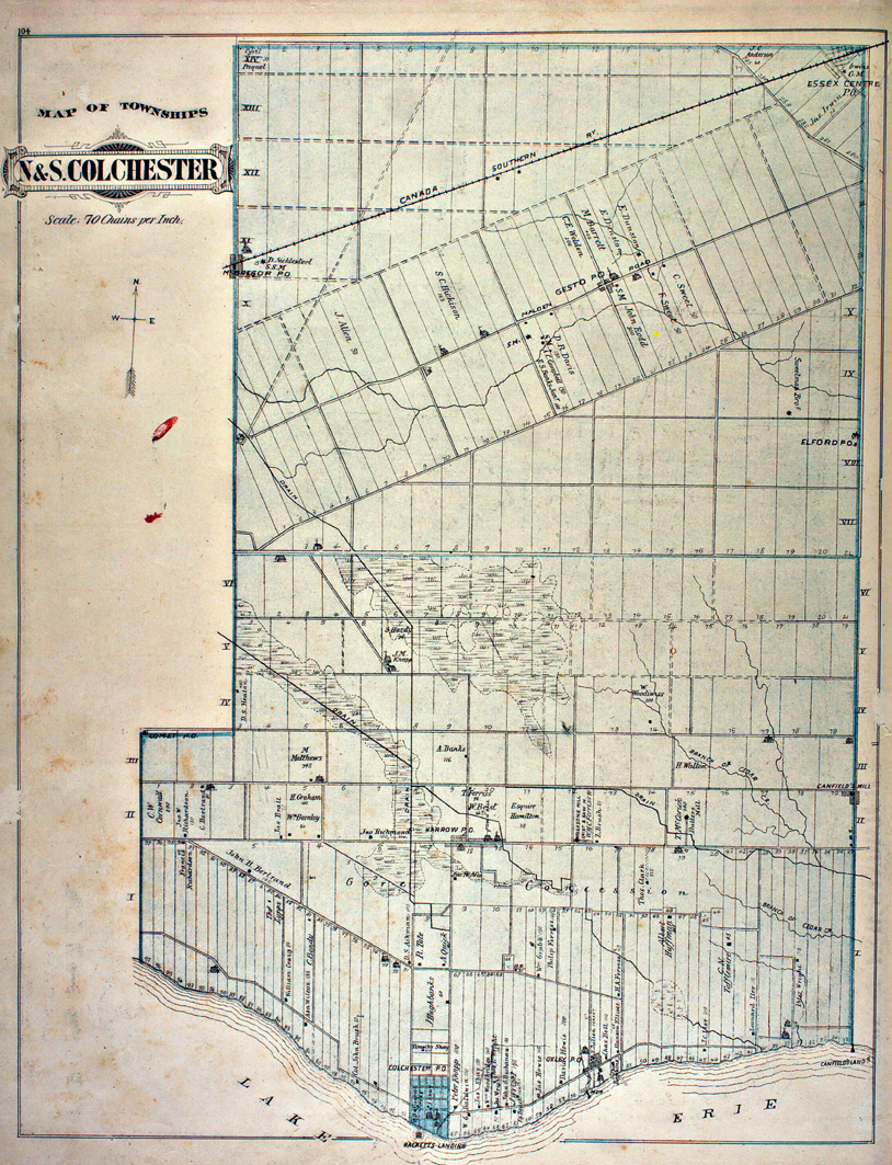 Map of Colchester North and South Township