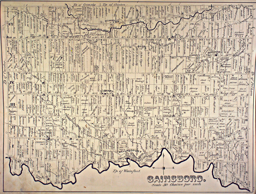 Map of Gainsborough Township