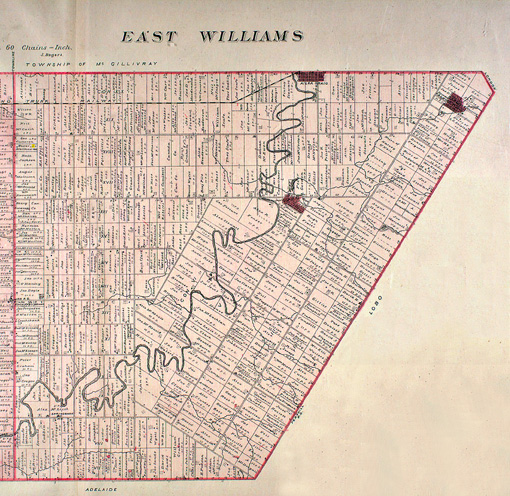 Map of Williams East Township