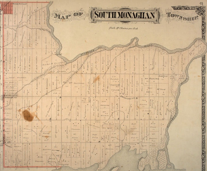 Map of Monaghan South Township