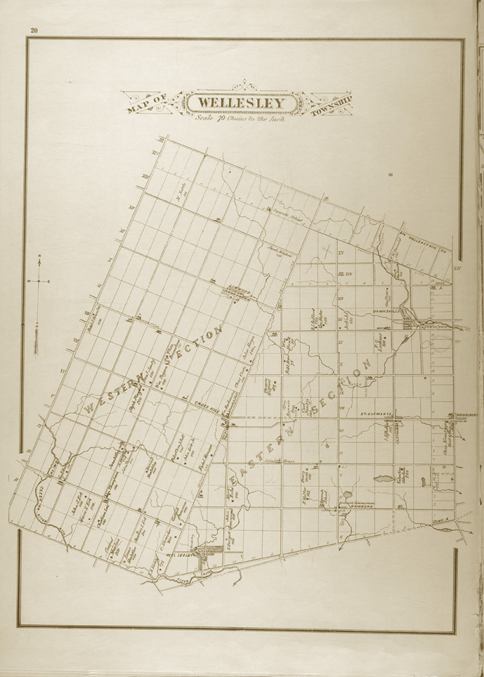 Map of Wellesley Township