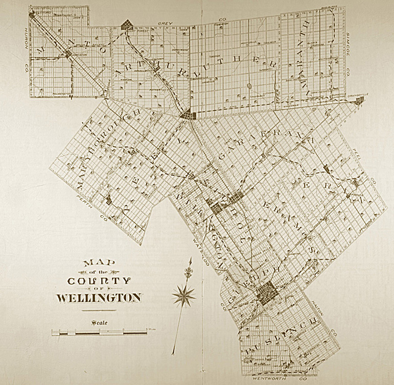 Map of Wellington County