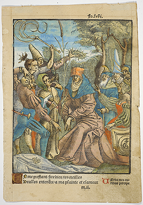 European Print 8o 309. Le Christ aux outrages. Feuillet d’un livre d’Heures imprimé, Paris, 1525