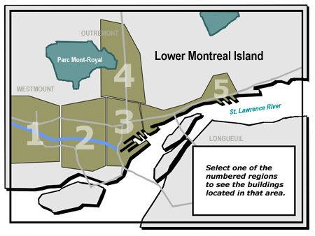 Map of lower Montreal Island