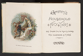 folio_PZ8_G882_Ho_1890_grimms_household_fairy_tales-titlepageandfrontispiece