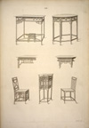 William Chambers (1726-1796). Designs of Chinese buildings, furniture, dresses, machines, and utensils (London: The author…, 1757). Chinese architecture and furniture influenced European design in the eighteenth century, reaching a peak in the middle of the century. William Chambers visited China as a young man and documented what he saw, achieving considerable renown when he published this book. He became a leading figure in British architecture, designing Chinese-style buildings for a number of the landed gentry and royalty in Britain and Germany, the best known examples being in the royal gardens at Kew.