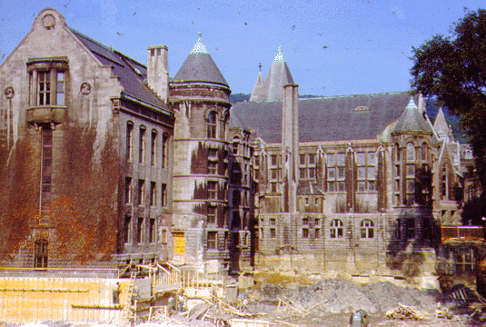 Redpath Library extension under construction (1951)