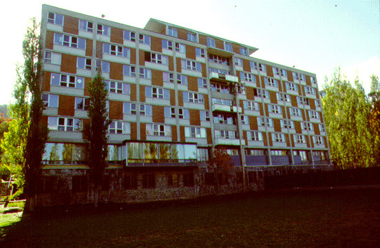 McConnell Hall from Forbes Field