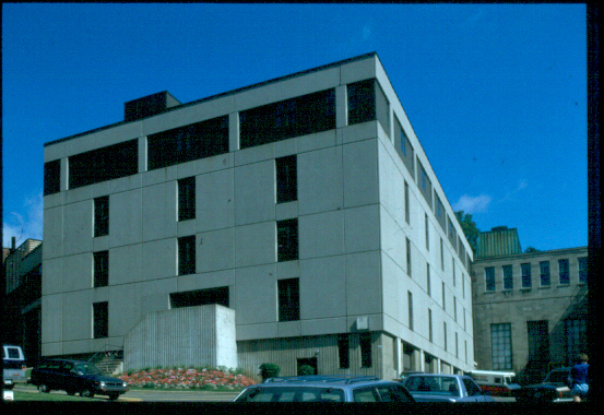 In 1909, Percy Erskine Nobbs, who designed many of the campuses structures and was the Director of the School of Architecture at the time, was commissioned to build a Power House for McGill to provide heat and electricity to many of the campuses buildings. These facilities, located on Dr. Penfield Avenue, had previously been in the Macdonald Engineering Building and enabled the students to see engines at work. The building was expanded in 1926 and 1936 to keep up with the demands of the campus. In 1963, Fleming and Smith were hired to construct a modern power plant for the University on the same site as the old one. This purely functional, concrete edifice was named the James Ferrier Building after a chancellor of McGill.
