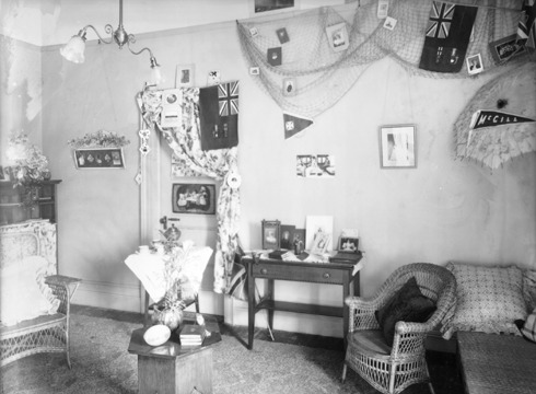 Interior view of students room in Royal Victoria College, circa 1903