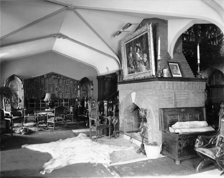 Fireplace in Gothic gallery