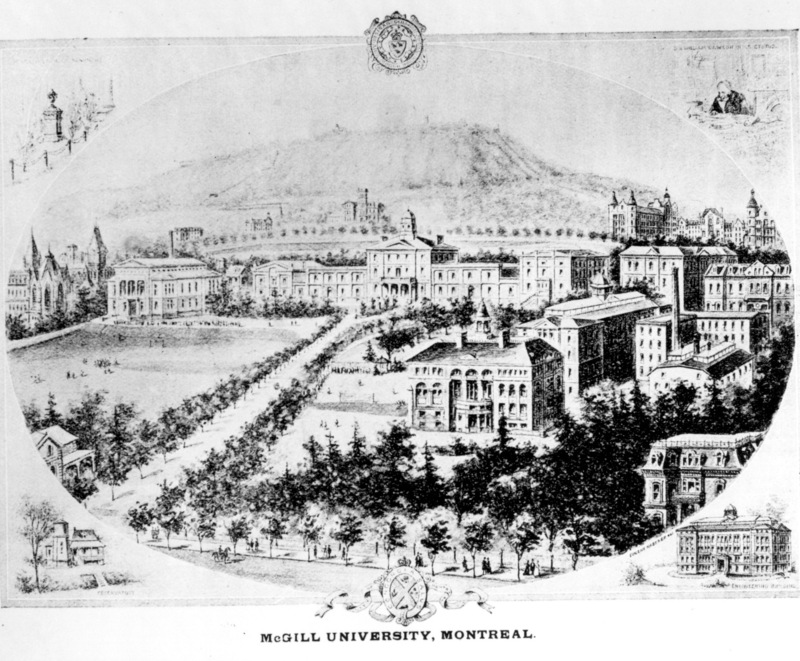 Sketch of campus before 1907
