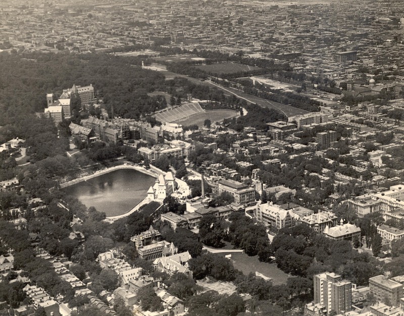 Aerial of campus (1930)