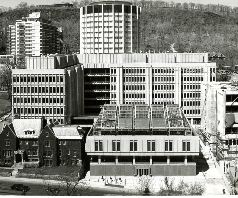 Northwest campus including McIntyre Medical Sciences Building and Stewart Biological Sciences Building (1965)