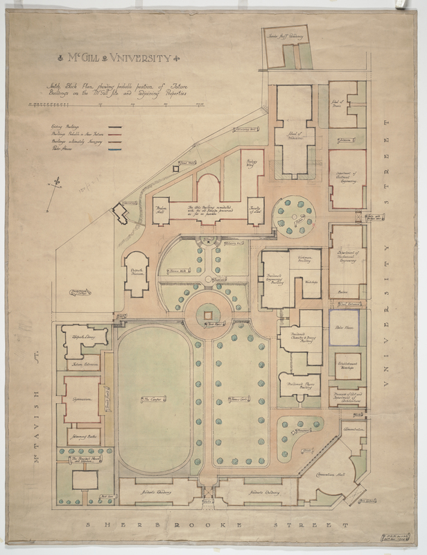 Nobbs' proposed plan of the campus (1904)