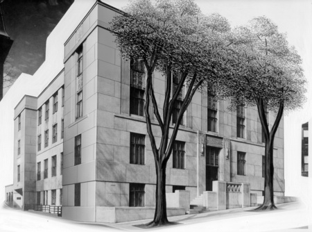 Peterson Hall was built by J. Cecil McDougall, a colleague of Harold Fetherstonhaugh, in 1933 to house the Protestant School Board. This three-storey, white, concrete structure, located on McTavish Street, has a stone exterior which features carvings and inscriptions related to education. It was purchased by McGill in 1960 to provide a space for the Department of French Language and Literature and still serves this function today. The building was renamed Peterson Hall after Sir William Peterson, principal of the University from 1895 through World War I to 1919. All of the language departments greatly benefit from the language labs in the basement of Peterson Hall.