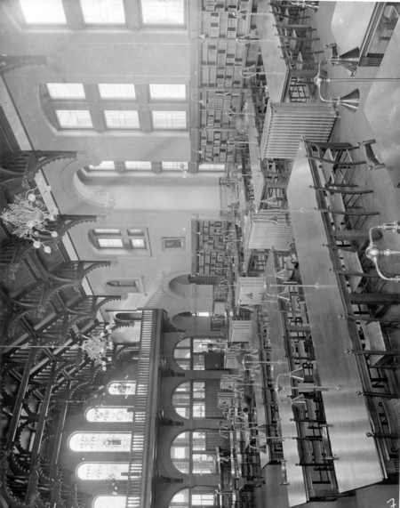 Redpath Library 5 lancet window and reading room