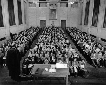 Lecture in Moyse Hall (1956)