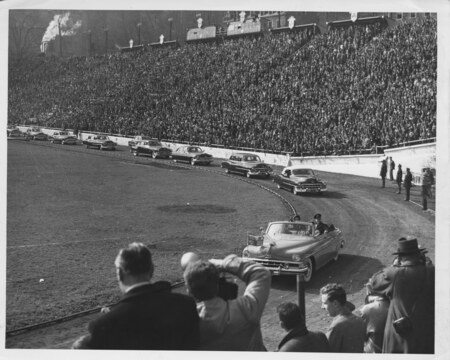 Princess Elizabeth visits the stadium