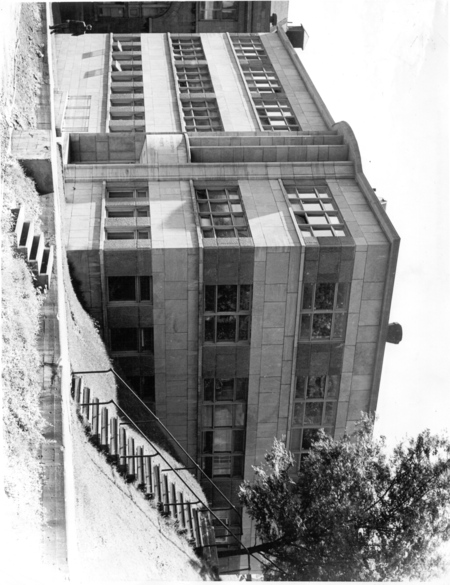 In 1950, the Foster Radiation Laboratory and Cyclotron was joined by the Eaton Electronics Building, named after its donor, Lady Eaton. The Eaton Building completed an important phase of the expansion of the Department of Physics by providing more research facilities. It was demolished in 1996 to make way for the Chemical Engineering and Material Sciences Building.