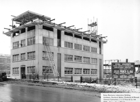 Eaton Electronics Laboratory Building under construction