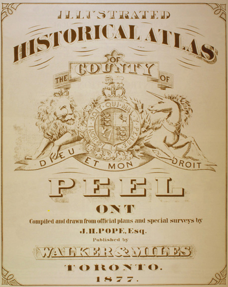 1877 County of Peel Ontario Plat Book & Atlas Maps History on CD 
