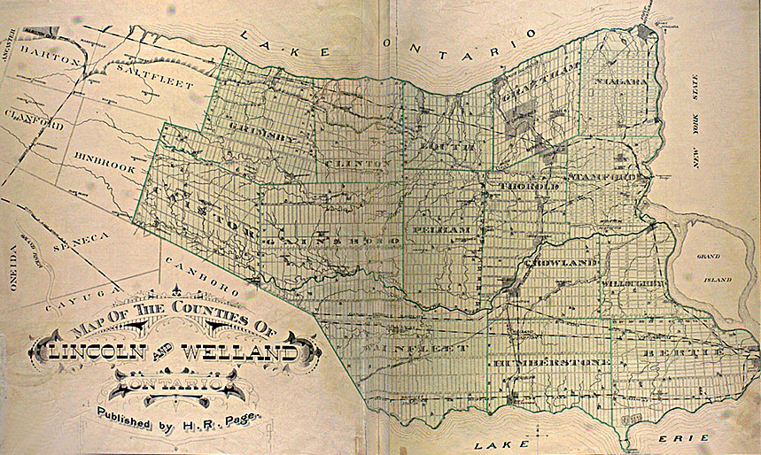 Map of Welland County