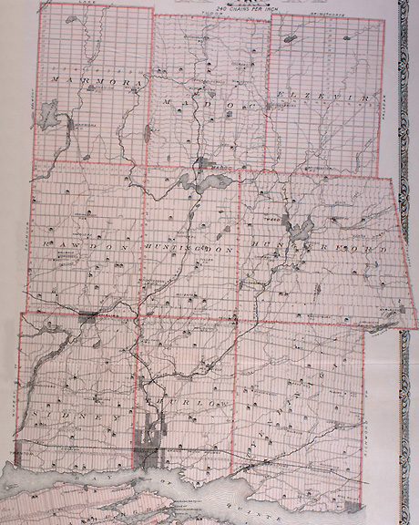 Map of Hastings County