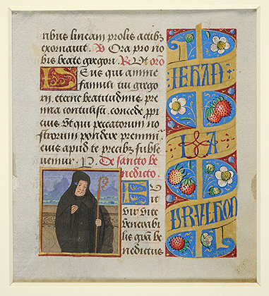 MS 105. Deux feuillets d’un livre d’Heures manuscrit. France, vers 1475-1480