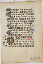 MS 193. Two leaves from a manuscript Book of Hours. French or Flemish, c. 1420-1450