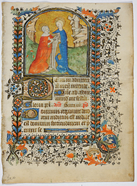 MS 96. Deux feuillets d’un livre d’Heures manuscrit. France, vers 1430-1440