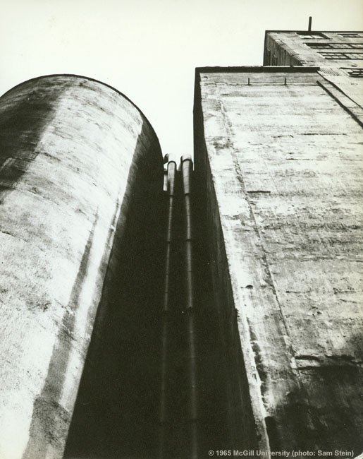 Detail of storage addition (c. 1965); from Sam Stein, Montreal Harbour Grain Elevators. Montreal: McGill University. School of Architecture, 1965. Unpublished Student Paper.