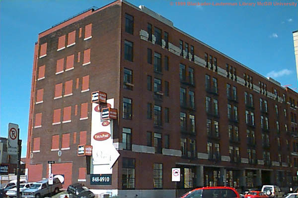 View, looking south-west, from the intersection of rue des Soeurs Grises and de la Commune (1999)