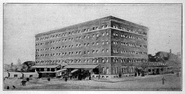 Illustration from 1907 of company building; Montreal: The Commercial Metropolis of Canada and the History of the Gazette 1778-1907 (Montreal: Gazette Printing, 1907), 99.