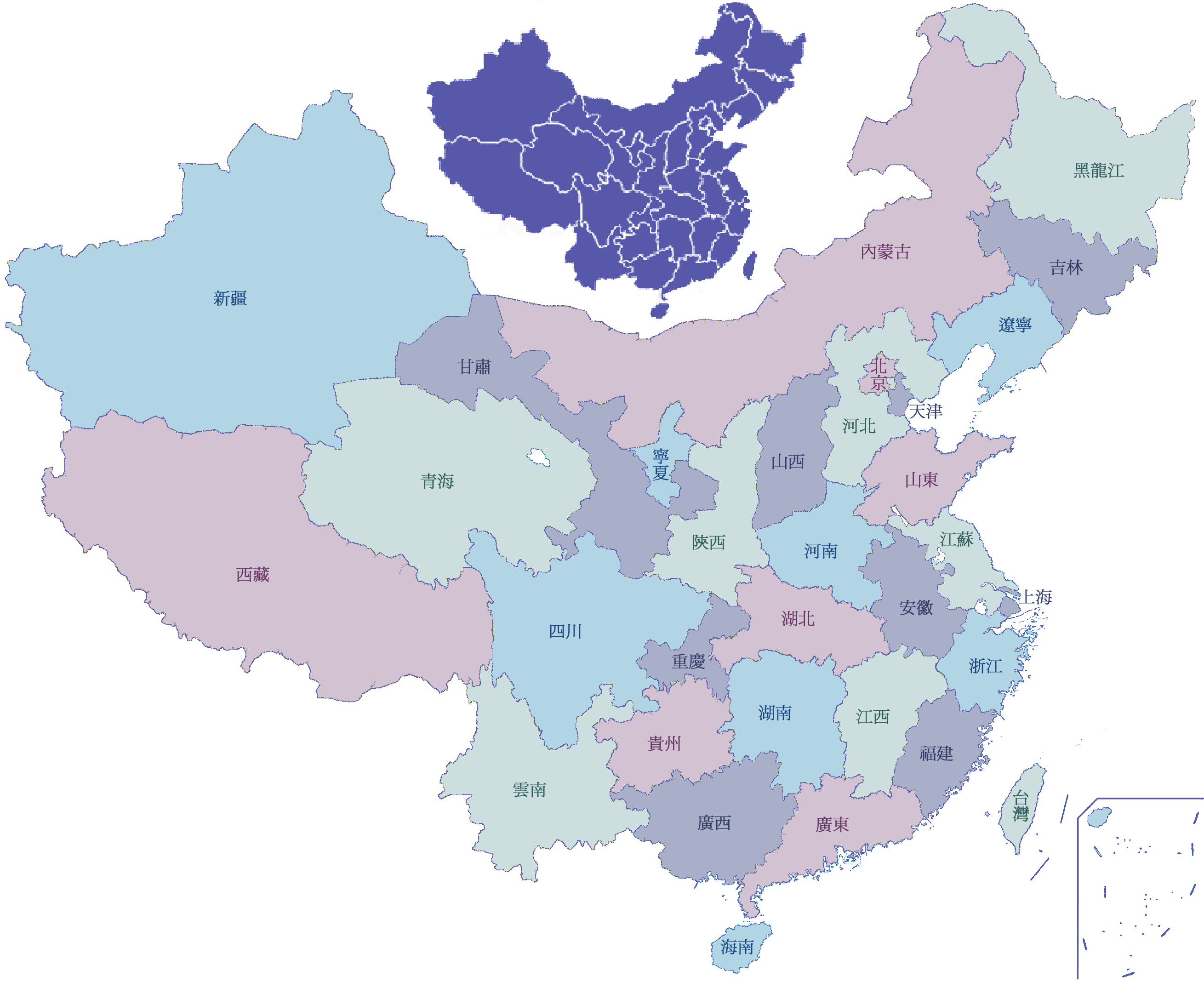 Красивая карта китая